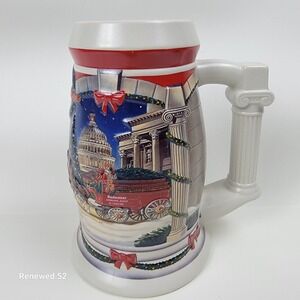2001 Budweiser Holiday at the Capitol Christmas Stein Anheuser Busch